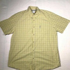 Columbia Men's Checked Button up Short Sleeve Collared Casual Shirt Size XL
